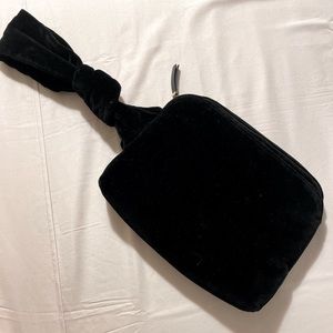 THE ROW Knot Clutch in Black Velvet